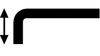 Totallängd Stiftstängningsblad (kort) (mm)