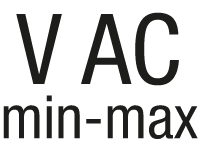 Voltage V AC min – max