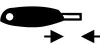 Side drive, T-handle (mm)