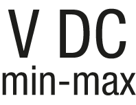 Voltage V DC min – max