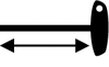 Length T-handle blade (mm)